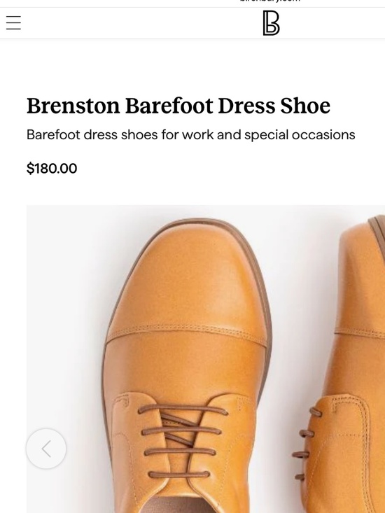 Birchbury  Brenton Barefoot leather dress shoe slip on wide toe minimalist SZ 11 main image 14
